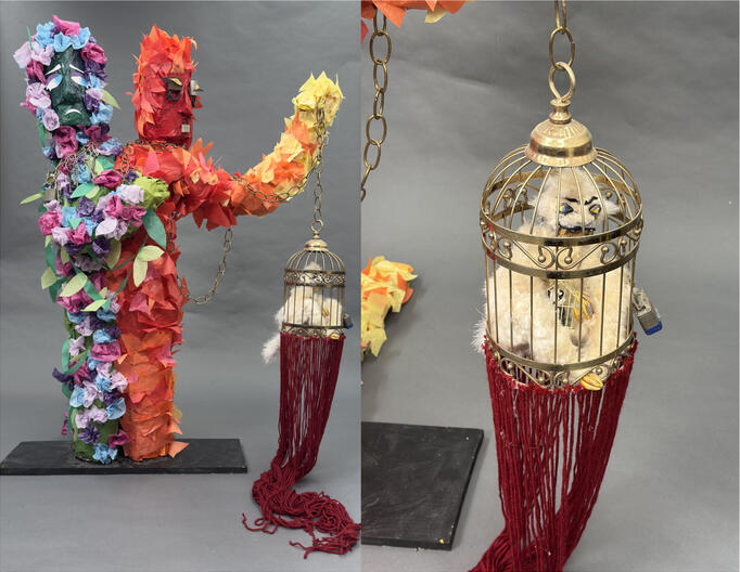 two headed human beast, cages the mind animal