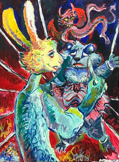 the white rabbit strips away their lovers flesh